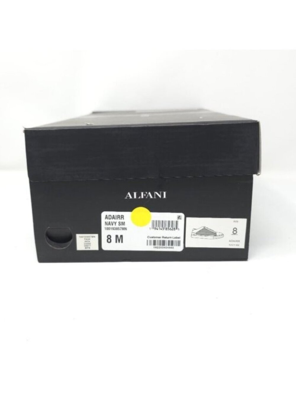 New Alfani Adairr Navy Embossed Leather Sneakers Men’s 8M - Picture 7 of 7